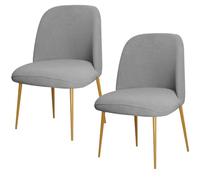 Lot de 2 housses de chaise de salle à manger extensibles en velours gris clair, housses élégantes pour chaises d'appoint modernes du milieu du siècle, parfaites pour décoration de cuisine et de salon
