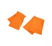 Lot de 2 housses de chaise élégantes orange faciles à installer 48 x 38 cm | Tissu en toile, texture résistante à l'usure, confort doux pour la peau, s'adapte aux cadres de tige ronds
