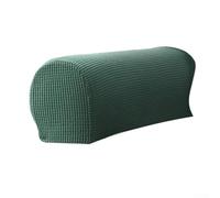 Lot de 2 housses de chaise extensibles élastiques pour canapé, fauteuil inclinable avec tissu à carreaux (vert pin)