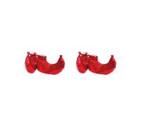 Lot de 2 housses de chaussures de clown pour adultes Rouge
