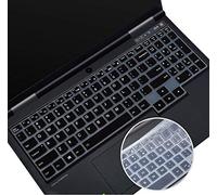 Lot de 2 housses de clavier en silicone pour Lenovo Legion 5 Series Legion 5 5i 5p 5pi 15,6" et 17,3" Ordinateur portable de jeu Lenovo Legion 3i 7i Noir et transparent