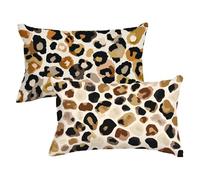 Lot de 2 Housses de Coussin 30x60 Imprimé LéOpard Taie D'oreiller Art Taie Oreiller Rectangulaire Velours Décoratif Coussin avec Fermeture Éclair Invisible pour Canapé Salon Lit Cadeau Femme,Model122