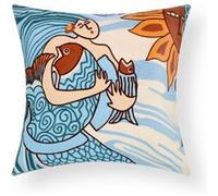 Lot de 2 Housses de Coussin 45x45 cm Brodées Art Sunna Avizar Multicolore Multicolore G