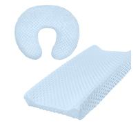 Lot de 2 housses de coussin à langer confortables pour bébé, drap de lit avec taie d'oreiller respirante, housse pour matelas à langer