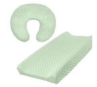 Lot de 2 housses de coussin à langer confortables pour bébé, drap de lit avec taie d'oreiller respirante, housse pour matelas à langer