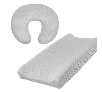 Lot de 2 housses de coussin à langer confortables pour bébé, drap de lit avec taie d'oreiller respirante, housse pour matelas à langer