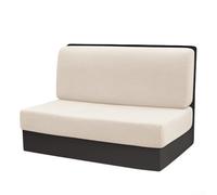 Lot de 2 housses de coussin de canapé extensibles pour sièges de camping-car, remorque et camping-car, amovibles et lavables avec bandes élastiques pour un ajustement sûr (beige)