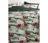 Lot de 2 Housses de Coussin déco imprimé, 100% Coton Satin