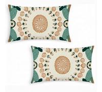 Lot de 2 Housses de Coussin en Velours 25x45cm RéTro - Taie d'oreiller Décorative Rectangulaire pour Canapé, Salon et Chambre Housse Coussin Abstrait - Double Face Imprimée, Doux et Aesthetic j0-265
