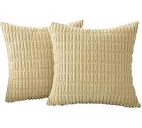 Lot de 2 Housses de Coussins en Velours Côtelé Décoratif Canapé Taie d'oreiller Doux Decoration for Maison Salon Chambre Canapé Décoration(6,40x40cm/16x16in)