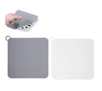 Lot de 2 Housses de Douche Anti-Odeurs en Silicone, pour salle de bain, cuisine ou patio, élimine les mauvaises odeurs et évite la saleté, Protection Durable De Votre Sanitaire, 20x 20 cm,Blanc, Gris