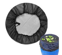 Lot de 2 housses de filtre à eau réglables avec cordon de serrage - Protection contre les moustiques et les intempéries - Filtre de citerne de pluie pour garder les feuilles à l'écart de la saleté