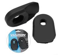 Lot de 2 housses de manivelle de vélo en silicone - Accessoire indispensable pour protéger le pédalier de votre vélo (noir)
