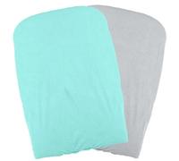 Domiva Set de 2 housses de matelas à langer Aqua/Perle Vert