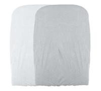 Domiva Housses de matelas à langer 1300594 Blanc/Perle 50 x 75 cm – Set de 2