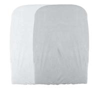 Lot de 2 housses de matelas à langer - Blanc / Perle - 50 X 75 cm