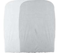 Lot de 2 housses de matelas a langer - Blanc / Perle - 50 X 75 cm