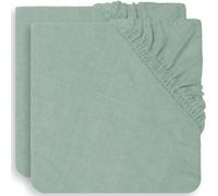 Jollein Housse de matelas à langer en tissu éponge 50 x 70 cm Vert cendré – Lot de 2