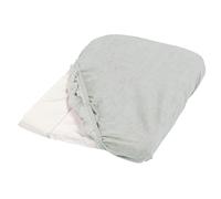 Tinéo – Lot 2 housses matelas à langer 75x50 cm – éponge, coins élastiqués, gris clair