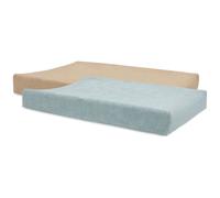 Jollein Housse de Matelas à Langer - Sea Green/Biscuit - Lot de 2-50x70cm - 85% Coton, 15% Polyester - Certifiée OEKO-TEX - Housse pour Matelas à Langer