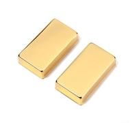Lot de 2 housses de micro Humbucker en nickel sans trou pour guitare électrique Finition chromée (doré)