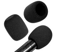 Lot de 2 housses de microphone en mousse noire pour microphones à main standard