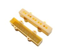 Lot de 2 housses de micros de basse jazz pour guitare à 5 cordes | Pièces de rechange manche et chevalet | Noir, ivoire, blanc vintage (ivoire, 1 ensemble)