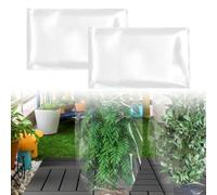 Lot de 2 housses de plantes en polyéthylène transparent offrant une protection contre le gel hivernal pour diverses plantes potagères et fruitières en plein air (80 x 110 cm)