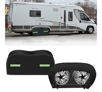 Lot de 2 housses de pneu à double essieu, imperméables, anti-UV, neige, soleil, pluie, pour camping-car, remorque, camping-car, fourgonnette (68,6 à 73,6 cm)