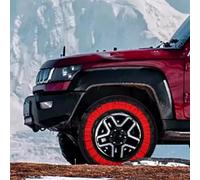 Lot de 2 housses de pneu antidérapantes pour une utilisation en hiver avec ajustement flexible et matériau solide pour éviter de glisser sur les routes glacées pour la plupart des modèles de voiture