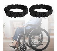 Lot de 2 housses de pneu de fauteuil roulant pour roues arrière de 35,6 cm, antidérapantes, imperméables et résistantes à l'usure, pour sol et moquette