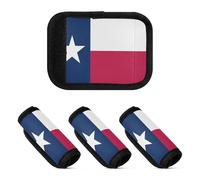 Lot de 2 housses de poignée de bagage en néoprène pour identification de bagages de voyage, Drapeau de l'État du Texas, one sizex2