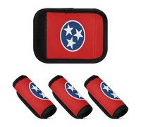 Lot de 2 housses de poignée de bagage en néoprène pour identification de bagages de voyage, Drapeau de l'État du Tennessee, one sizex2