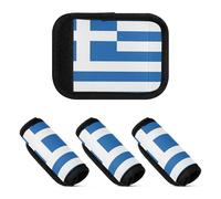 Lot de 2 housses de poignée de bagage multi-usages pour sac à main, Drapeau national de la Grèce, one sizex4