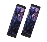 Lot de 2 housses de poignée de bagage pour valise - Dragon fantastique dans la cathédrale - Étiquettes d'identification pour valises, accessoires de voyage, essentiels pour les voyages