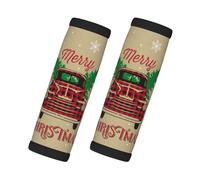 Lot de 2 housses de poignée de bagage pour valise - Housses de poignée de bagage de Noël vintage rouge - Étiquettes d'identification pour valises, accessoires de voyage, essentiels de voyage pour