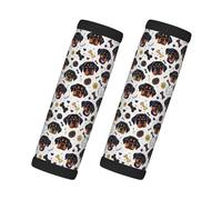 Lot de 2 housses de poignée de bagage pour valise - Housses de poignée de bagage tendance avec imprimé chien rottweiler mignon pour valise, accessoires de voyage pour accessoires de vol