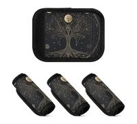 Lot de 2 housses de poignée de bagage pour valise, Impression d'art céleste de l'arbre lunaire, one sizex2