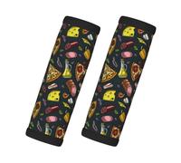 Lot de 2 housses de poignée de bagage pour valise, jambon, poivre, pizza, étiquettes d'identification pour valise, accessoires de voyage, essentiels de voyage pour voler