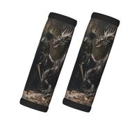 Lot de 2 housses de poignée de bagage pour valise, motif chevalier médiéval et dragon, étiquettes d'identification pour valises, accessoires de voyage, essentiels de voyage pour voler