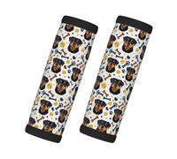 Lot de 2 housses de poignée de bagage pour valise - Motif chien Rottweiler tendance avec imprimé mignon - Étiquettes d'identification pour valises, accessoires de voyage pour accessoires de vol