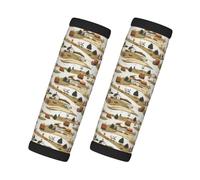 Lot de 2 housses de poignée de bagage pour valise - Motifs paysages ruraux tendance - Identifiants pour valises, essentiels de voyage pour accessoires de vol