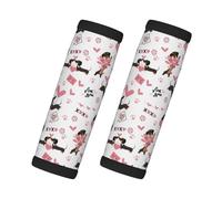 Lot de 2 housses de poignée de bagage pour valise - Teckel chien chiot rose Love - Étiquettes d'identification pour valises, accessoires de voyage, essentiels pour les voyages
