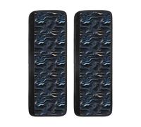 Lot de 2 housses de poignée de porte de réfrigérateur avec texture argentée abstraite - Housses réglables et antidérapantes pour poignée de réfrigérateur, lave-vaisselle, four, cuisine