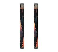 Lot de 2 housses de poignée de porte de réfrigérateur - Motif arbre de Noël magique - Housses lavables pour poignée de cuisine pour micro-ondes, cuisinière, four, lave-vaisselle