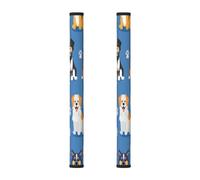 Lot de 2 housses de poignée de porte de réfrigérateur - Motif chiot mignon de dessin animé - Housses lavables pour poignée de cuisine pour micro-ondes, cuisinière, four, lave-vaisselle