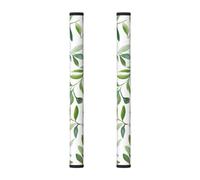 Lot de 2 housses de poignée de porte de réfrigérateur, motif feuille aquarelle pour réfrigérateur, micro-ondes, cuisinière, four, lave-vaisselle