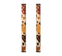 Lot de 2 housses de poignée de porte de réfrigérateur, motif léopard et cœur imprimé guépard pour réfrigérateur, micro-ondes, cuisinière, four, lave-vaisselle