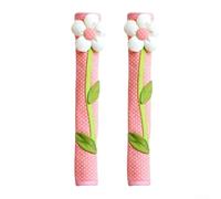 Lot de 2 housses de poignée de réfrigérateur en tissu avec boucle réglable antidérapante pour armoire de cuisine, grill, portes de salle de bain, bleu (orange)