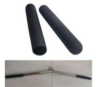 Lot de 2 housses de poignée en PVC pour barres d'haltères de sport - Tube en mousse antidérapant pour 20-31 mm ID noir (170 mm)